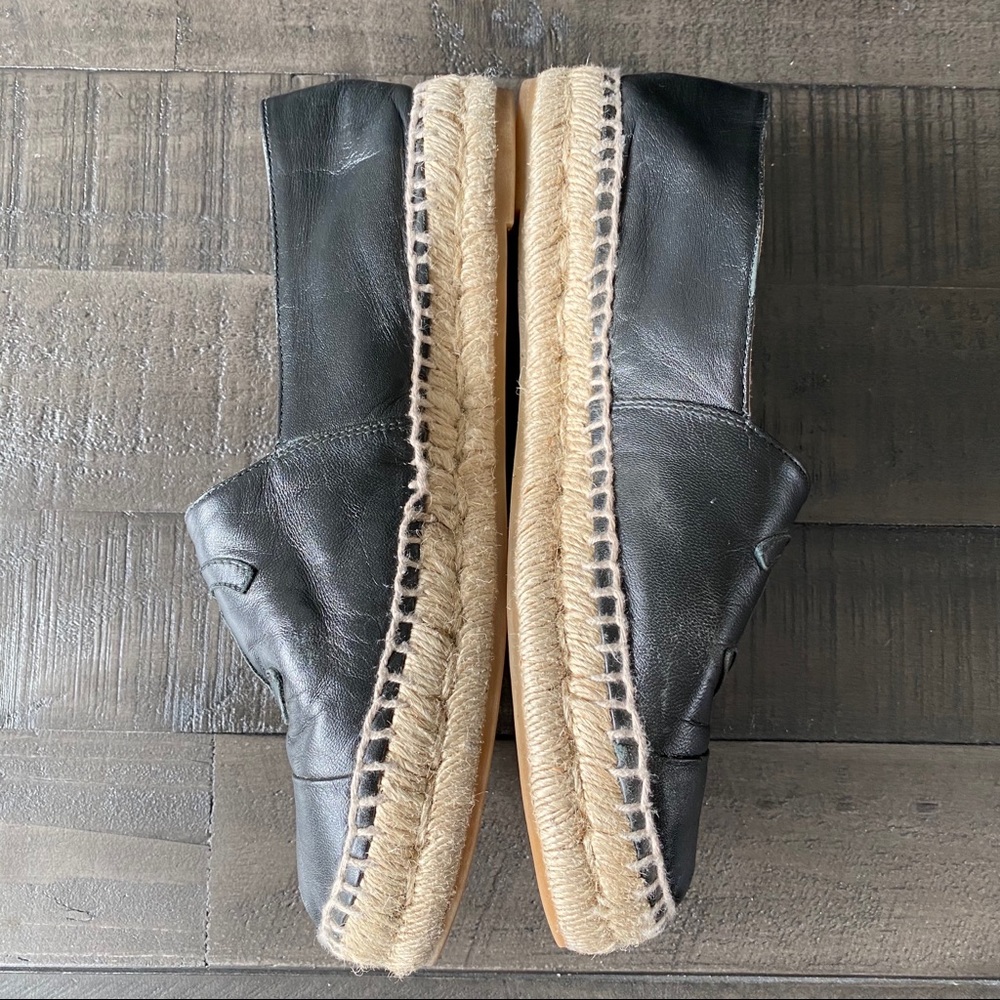 CHANEL Black Leather Espadrilles - Picture 3 of 7